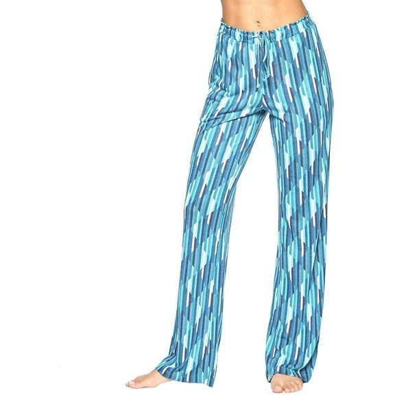 Felina Womens Super Soft Knit Drawstring Pajama Pants,1-Piece,Blue,Medium