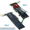 thumbnail image 4 of Dual NVMe PCIe Adapter,M.2 NVMe SSD to PCI-E 3.1 X8/X16 Card Support M.2 (M Key) NVMe SSD 22110/2280/2260/2242, 4 of 6