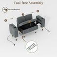 thumbnail image 3 of Akaber Sectional Sleeper Sofa with Storage, 2 Seats Modular Cloud Couch with Dual Arm Storage & USB Charging, Adjustable Backrest Sofa, 3 of 9