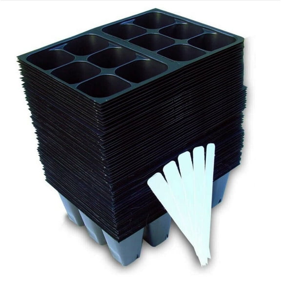 Seedling insert Trays (120 Trays 6-Cells Per Tray)720 Cells Plus 5 Plant Labels