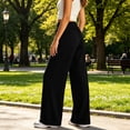 thumbnail image 5 of Aezemi Women Wide Leg Lightweight Pants Elastic Waist Loose Fit Flowy Palazzo Long Pants Summer Fall Outdoor Fashion Casual Trousers with Pockets 3XL, 5 of 6