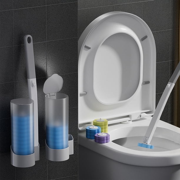 Juego de cepillos de baño desechables sin ángulo muerto Cabezal de cepillo de limpieza aséptico Cepillo de baño de mango largo para el hogar