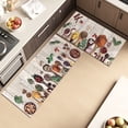 thumbnail image 3 of Findosom Kichen Rug Set of 2,Non Slip Machine Washable Kitchen Runner Rug for Floor,Spices Farmhouse Kitchen Rugs Absorbent for Sink,Hallway,Office,Kitchen Decor,White 19"x32"+19"x48", 3 of 7