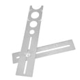 thumbnail image 3 of Regla de múltiples ángulos Plantilla móvil Modelo de medición de ángulo Herramienta Instrumento Azulejo de ladrillo Esquina de madera Transportador plegable Plata, 3 of 5