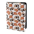 thumbnail image 2 of Pofeuu Sushi Roll Print Travel Document Organizer Passport Holder Men Women for Family (6.5 in x 4.5 in),Wallet Holder Credit Card Clutch Bag Case, 2 of 5