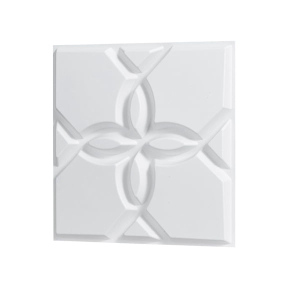 3D Wall Panels 33-Pack 11.81 x 11.81'' PVC, 32 Sq.Ft Floral White