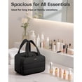 thumbnail image 2 of HOTOR Toiletry Bag for Women, Travel Size Toiletry, Wide-Open Makeup Bag with Handle, Wet & Dry Separation, 11.3" x 5.8" x 8.2", Black, 2 of 8