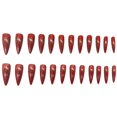 thumbnail image 4 of Uñas postizas Press On MERVF rojas largas almendradas 24 piezas acrílicas, 4 of 7