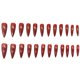 thumbnail image 4 of Uñas postizas Press On MERVF rojas largas almendradas 24 piezas acrílicas, 4 of 7