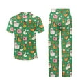 thumbnail image 6 of TSOVTHRID Sheep Chicken Goose Monkey Pig Flower Print Women's Pajama Sets Short Sleeve Pjs with Long Pants Soft Sleepwear Sets Button Down Womens Lounge Set, Size M, 6 of 7