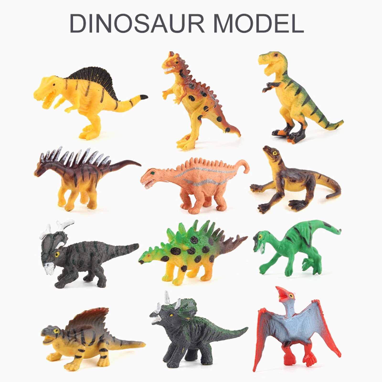 Dagobertniko Christmas Gift Toys For Child Clearance Educational 12 Sets Of  Colorful Simulation Dinosaur Suit Model Ornaments - Walmart.com
