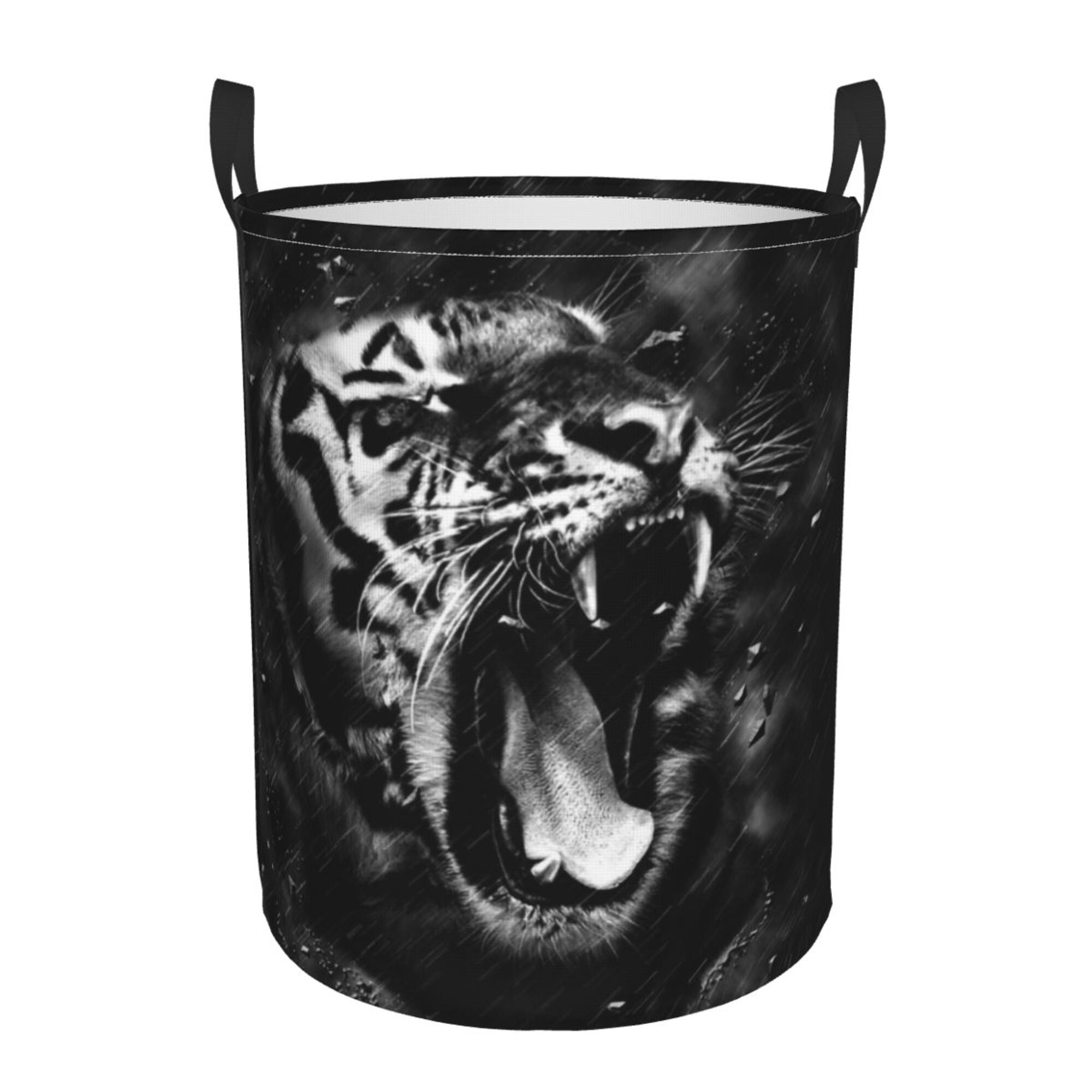 Tiger Head Laundry Basket Organizer Collapsible Dirty Clothes Hamper