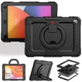 thumbnail image 5 of iPad Air Case (9.7"), iPad (6th/5th Gen) Case (9.7 Inch) - [Built with Screen Protector] Drop Proof Protective Kickstand Case Portable Handle Sturdy Rugged Cover, Black, 5 of 10