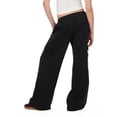 thumbnail image 4 of Forever 21 Women's Black Cargo Oversized Wide-Leg Sweatpant, Cargo Pocket Design for Athleisure & Lounging, XL, 4 of 6