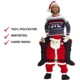thumbnail image 2 of Morph Adult Santa Claus Piggyback Costume Mens Womens Father Christmas Christmas Red One Size, 2 of 8