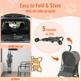 thumbnail image 3 of BestPet Pet Stroller Dog Cat Stroller with Handlebars Canopy Breathable Mesh & Leash Seat Belt Foldable Puppy Stroller for Travelling Shopping Walking Playing for Small Medium Dogs Cats (Grey), 3 of 8