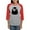 Heather/Red, variant on CafePress - Cartoon Raven Smiling Women's Baseball T Shirt - Womens Baseball Tee