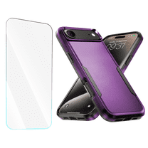 2-in-1 Entronix Bundle for iPhone 17 Air. Heavy Duty Phone Case, 1 Screen Protector, Purple