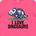 thumbnail image 4 of Inktastic Girl Dinosaur I Love Dinosaurs Youth T-Shirt, 4 of 5