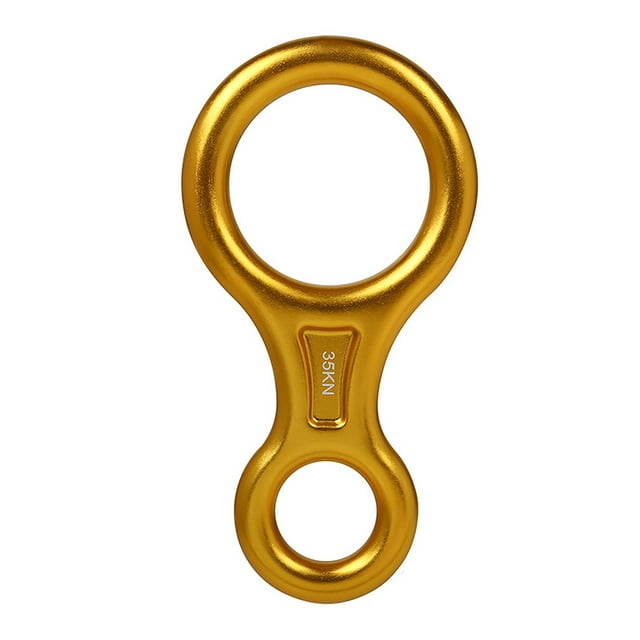 Anillo de Escalada Yuarrent Descensor Profesional 8 Formas para Cuerda de 8-13 mm Oro OD022230-05