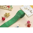 thumbnail image 5 of Glitter Wired Ribbon Decorations for Christmas Tree, Xmas Ribbons for Wreath DIY Crafts Farmhouse Home Outdoor Party Decor, 2.5" x 10 Yards x 1 Roll, 5 of 8