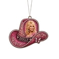 thumbnail image 2 of Dolly Pink Ornament, Acrylic Christmas Tree & Car Hanging Decoration, Glitter Country Music Fan Gift, Sparkling Pink Charm for Tree or Car, 2 of 7