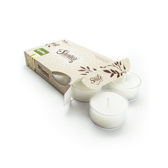 Pure Gardenia Tealight Candles - Highly Scented with Essential & Natural Oils - 6 White Premium Scented Tea Lights - Shortie's Candle Company
