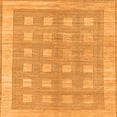 thumbnail image 1 of Ahgly Company Indoor Square Checkered Orange Modern Area Rugs, 4' Square, 1 of 4