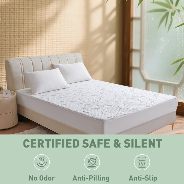 Naiade Queen Waterproof Mattress Protector, Bamboo Rayon photo 2