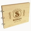 Darling Souvenir Personalized Engraved Laser Cut Wedding Guest Book Wooden Cover Sign-in Book Registry Guestbook Scrapbook-Y7