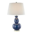 thumbnail image 2 of Benzara Modern Style Ceramic Table Lamp with Double Gourd Base, Blue and White, 2 of 2