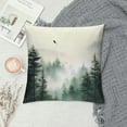 thumbnail image 2 of Creowell Foggy Forest Trees Landscape Printed on Both Sides Plush Pillowcase (1 Piece) White, 2 of 5