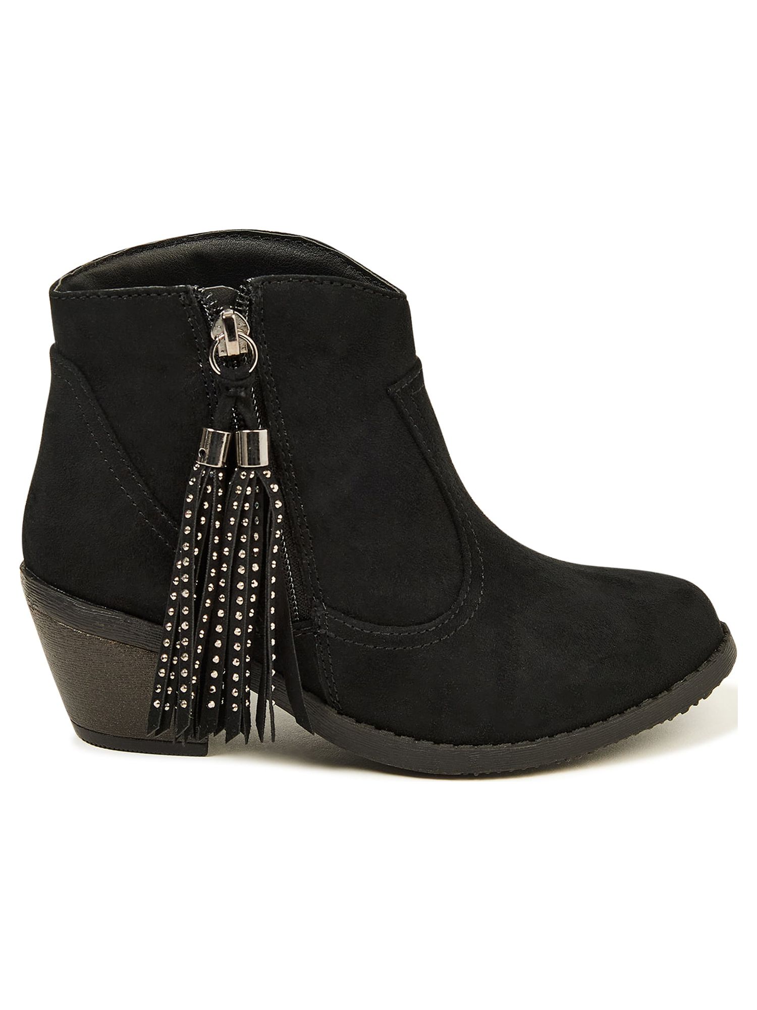 Wonder Nation Little & Big Girl Heeled Rhinestone Fringe Cowboy Boot