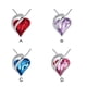 thumbnail image 4 of Niñas corazón colgante collar esposa hija cristal aleación gargantilla aniversario boda mujer pareja joyería personalizada presente azul Inevent AP008258-03, 4 of 6