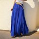 thumbnail image 5 of Faldas de Cintura Elástica para las Mujeres de Moda Color Sólido Flamed Tobillo Faldas Casuales para las Mujeres Verano Poliéster, 5 of 6