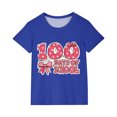thumbnail image 2 of Xihbxyly Bonita Camiseta con Diseño de 100 Días de Clases, Tela Suave y Transpirable, Manga Corta Abullonada, Ideal para Pantalones Cortos, Vaqueros y Faldas, Ropa Informal de Diario, Tendencia para, 2 of 6
