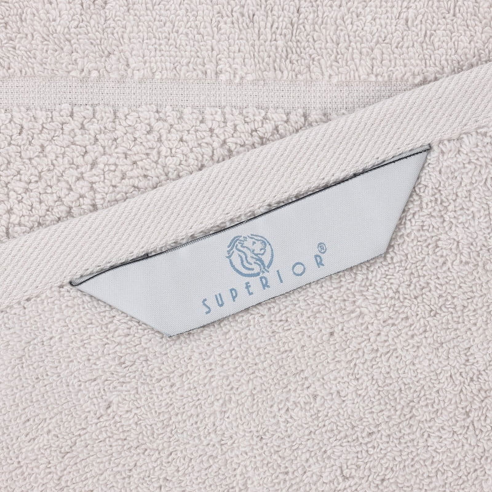 Superior Mile Smart Twist Cotton Medium Weight 3 Piece Towel Set, Ultra Absorbant Towels, Silver