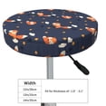 thumbnail image 4 of KLL Cartoon Fox Round Bar Chair Cushion Cover 14 inch ,Bar Stool Protector with Elastic, Soft Washable, 4 of 6