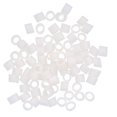 thumbnail image 1 of 100 anillos de silicona con código de color dental, convenientes para distinguir instrumentos dentales y de ortodoncia, 4 colores disponibles para satisfacer sus diferentes, 1 of 7