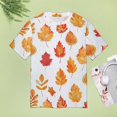 thumbnail image 4 of Autumn Harvest Maple Leaves Thanksgiving T Shirts Basic T-Shirt Short Sleeve Ladies Tee Shirt Summer Graphic Clothing, 4 of 6