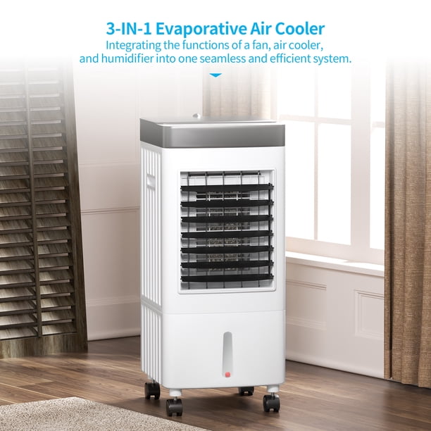TABU Evaporative Air Cooler, 900 CFM Swamp Cooler with 2.6 gal