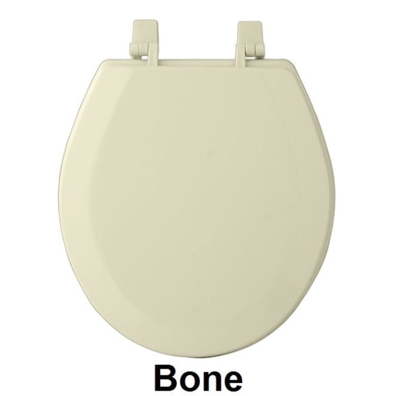 Standard Wood Adjustable Hinges Toilet Seat, Bone