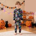 thumbnail image 5 of TOWED22 Boys Girls Halloween Pajamas Ghost Graphic Long Sleeve Pant Sets Pumpkin Pjs Kids Holiday Sleepwear, 5 of 7