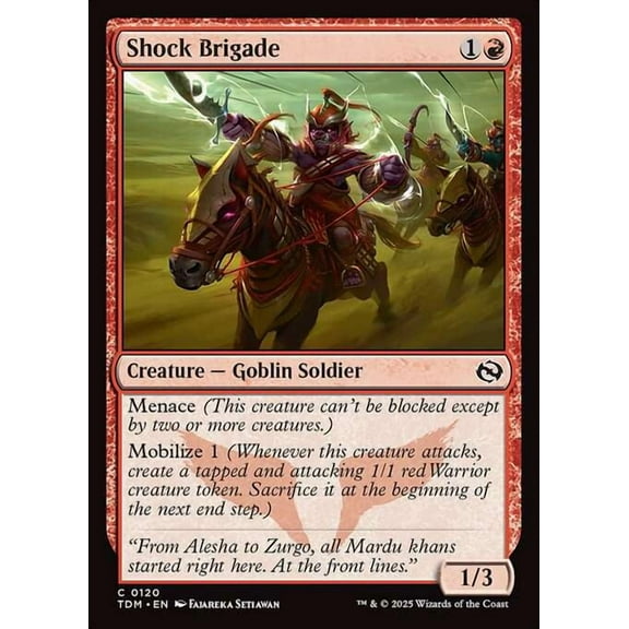 MtG Tarkir: Dragonstorm Common Shock Brigade (FOIL) #120