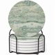 thumbnail image 1 of wonima02 Set of 6 Sage Green Abstract Onyx Marble Coasters with Holder, Absorbent Ceramic Drink Coasters for Table Protection, Coffee Table Decor, 1 of 1