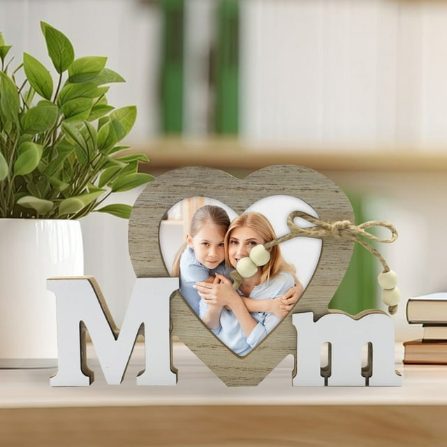 Personalized Wedding Photo Frame,Custom Wooden Letter Keepsake Display for Cherished Memories with Love Note Design