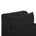 thumbnail image 4 of TOV Furniture Tarra Fluffy Oversized Black Corduroy Modular Armless Chair, 4 of 7