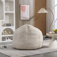 thumbnail image 4 of CKEASEAN 37W Bean Bag Sofa Chair with Ottoman, High Pressure Foam Stuffed Modern Compression Sofa, Comfy Shell-Shaped Lazy couch for Living Room or Bedroom, No Assembly Required, 4 of 10