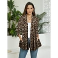 thumbnail image 6 of VEPKUL Women Cardigan Casual Lightweight Plus Size Cardigan 3/4 Sleeve Open Front Soft Light Cardigan Drape Duster 1XL-5XL, 6 of 10