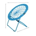 32" Bunjo Woven Bungee with Metal Base Folding Chair, Blue